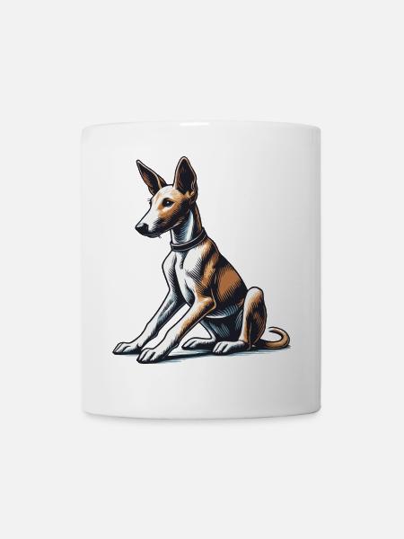 Podengo Português - Tasse - Weiß