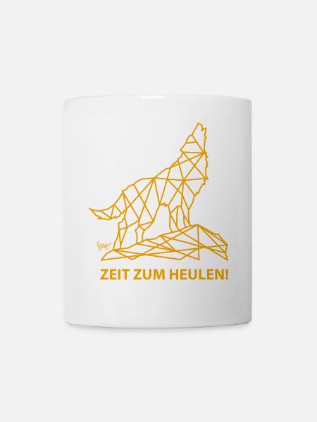 Bronko55 No.77 – Wolf "Time to Howl" - Mug - white