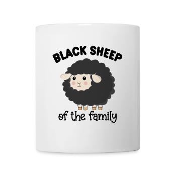 Mouton noir de la famille - Mug blanc - blanc - Devant