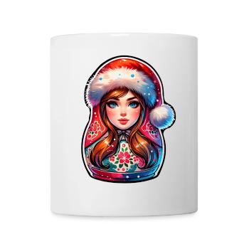 Matriochka russe Noël Russie - Mug blanc - blanc - Devant