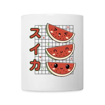 Pastèques Kawaii - Mug blanc - blanc - Devant