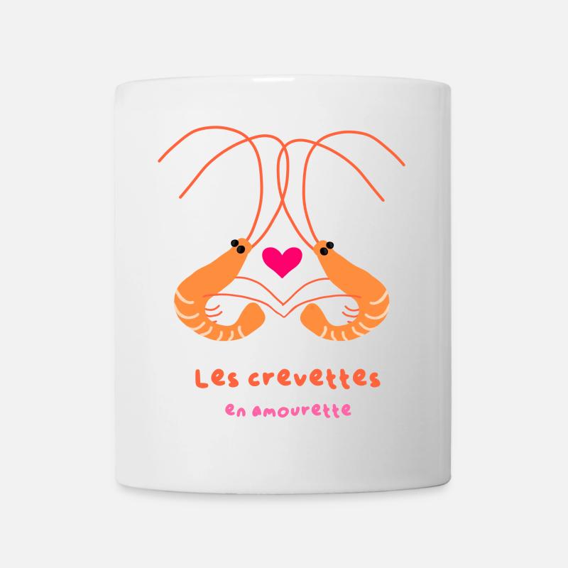 Les crevettes en amourette - Mug blanc - blanc