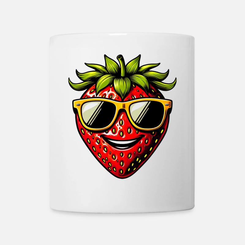 Erdbeeren Erdbeeren - Tasse - Weiß