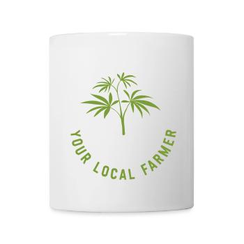 Soutenez votre producteur local de cannabis - Mug blanc - blanc - Devant