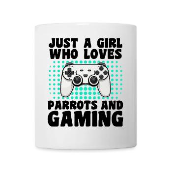 Gamer et Perroquets : Jeux Vidéo et Perroquets - Mug blanc - blanc - Devant