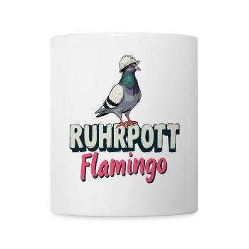 Ruhrgebiet Ruhrpott Flamingo Taube - Tasse - Weiß - Vorne