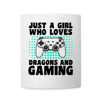 Gamer and Dragons: Video- und mythologische Spiele - Tasse - Weiß - Vorne