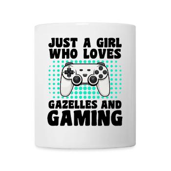 Gamer et Gazelles : Jeux Vidéo et Aventure Agile - Mug blanc - blanc - Devant