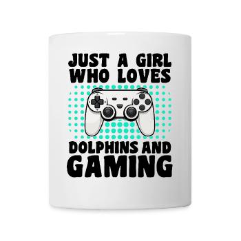 Gamer and Dolphins: Video Games and Dolphins - Mug - white - Front