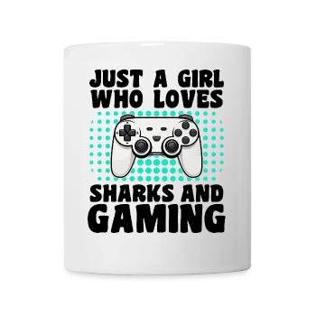 Gamer and Sharks: Video Games & Water Adventure - Mug - white - Front