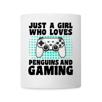 Gamer und Pinguine: Videospiele und eisige Abenteuer - Tasse - Weiß - Vorne