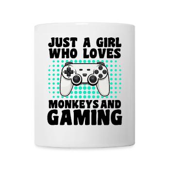 Gamer and Monkeys: Video Games and Wild Adventure - Mug - white - Front