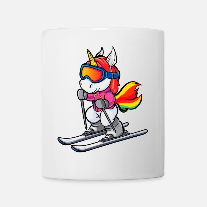 Ski Einhorn - Tasse - Weiß