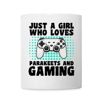 Gamer und Sittiche: Videospiele und bunte Abenteuer - Tasse - Weiß - Vorne