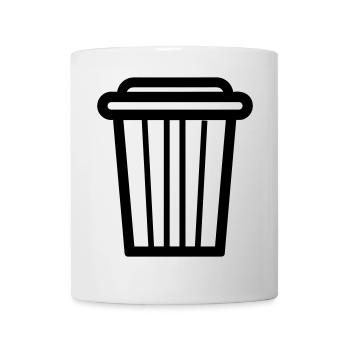 Mülltonne - Tasse - Weiß - Vorne