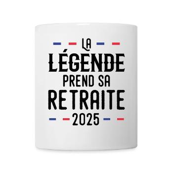 La Légende Prend Sa Retraite 2025 Cadeau - Mug blanc - blanc - Devant