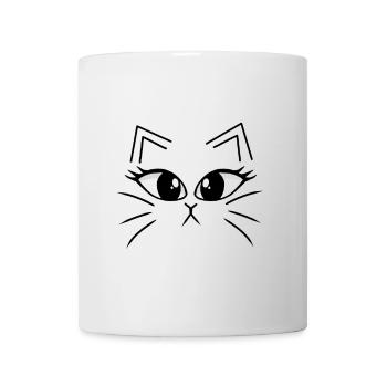 Kätzchen Katzengesicht Katze Katzen Miau - Tasse - Weiß - Vorne
