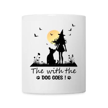 Die mit dem Hund geht ! - Tasse - Weiß - Vorne