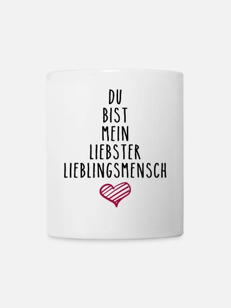 Du bist mein liebster Lieblingsmensch - I love you - Tasse - Weiß