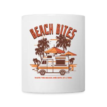 Beach Bites – Kulinarische Strandmomente - Tasse - Weiß - Vorne