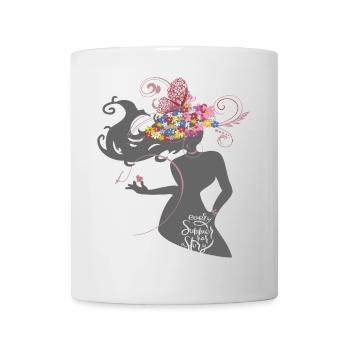 Girl Sommer - Tasse - Weiß - Vorne