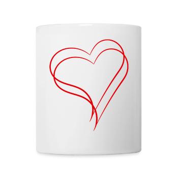 Deux cœurs - Mug blanc - blanc - Devant
