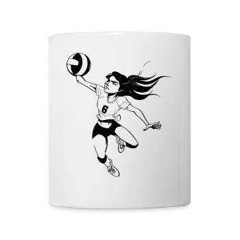 Volleyball Player Comic Look - Mug - white - Front