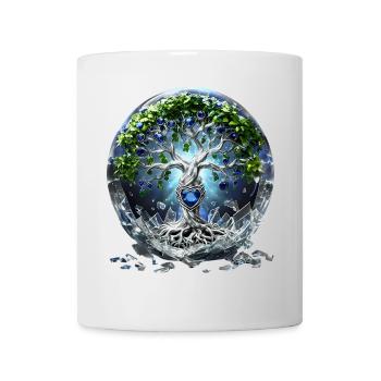 Light and shadow: the mystical Tree of Life. - Mug - white - Front