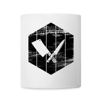 Knife and cleaver - Mug - white - Front