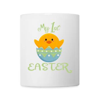 Joyeuses Pâques Premier poussin de Pâques - Mug blanc - blanc - Devant