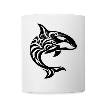 Orque tribal - Mug blanc - blanc - Devant