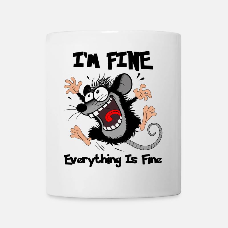 Souris trépidante - Mug blanc - blanc