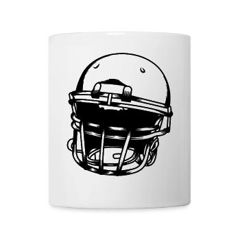 American Football Helmet Sketch - Mug - white - Front