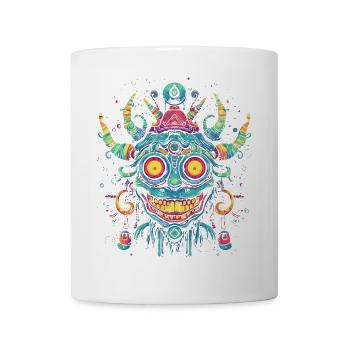 Schamanen-Maske - Tasse - Weiß - Vorne