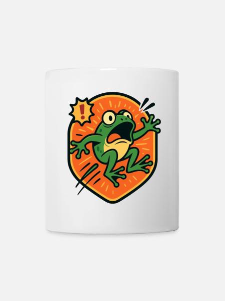 Panic Frog badge - Mug - white