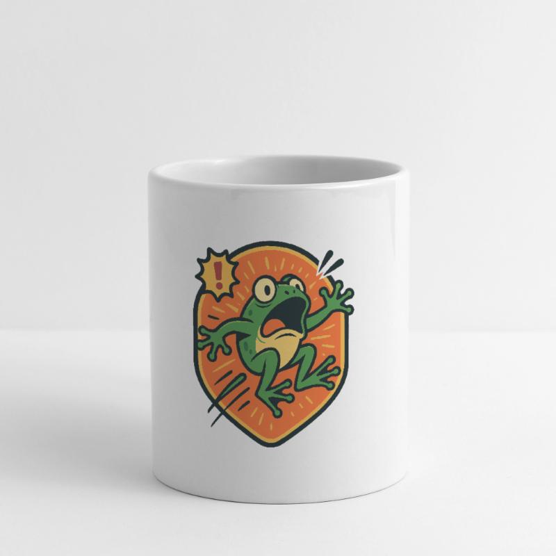 Panikfrosch-Abzeichen Tasse
