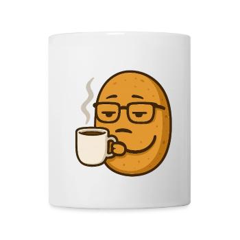 Glasses Rolls with Coffee – Tired Morning Vibe - Mug - white - Front