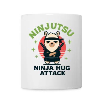 Ninja-Lama Kuschel-Attacke - Tasse - Weiß - Vorne