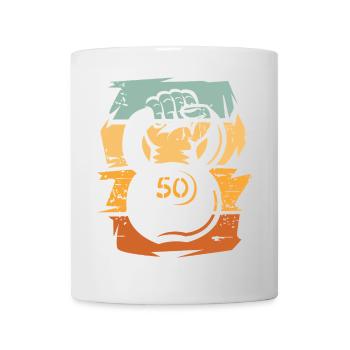 retro kettlebell strongman - Kraftport Fitness - Mug - white - Front