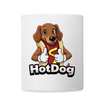 Hotdog Hot Dog Dackel Fastfoot Fast Foot lustiges - Tasse - Weiß - Vorne