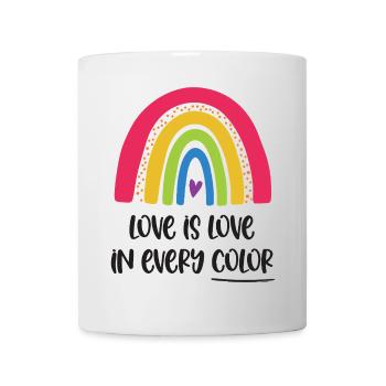 Mois de la fierté LGBTQ - L’amour, c’est l’amour dans toutes les couleurs - Mug blanc - blanc - Devant