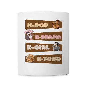 K-pop K-drama K-food fans de drames coréens - Mug blanc - blanc - Devant