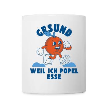 En bonne santé parce que je mange des crottes de nez – dicton effronté - Mug blanc - blanc - Devant