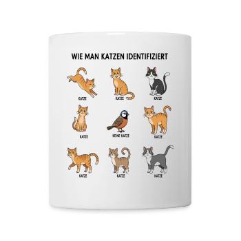 Katzen-Identifizierungs-Guide - Tasse - Weiß - Vorne