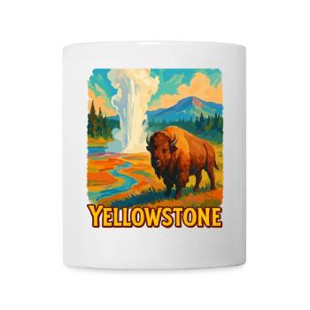 Yellowstone Bison Geyser - Mug - white - Front