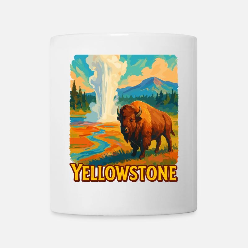 Yellowstone Bison Geyser - Mug blanc - blanc