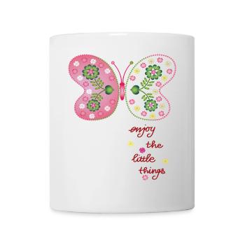 enjoy the little things - Tasse - Weiß - Vorne