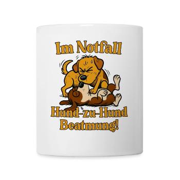 Im Notfall Hund zu Hund Beatmung - Tasse - Weiß - Vorne