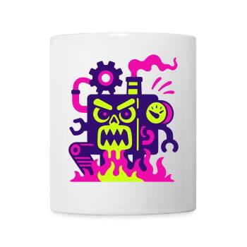 Monster Machine on Fire - Tasse - Weiß - Vorne