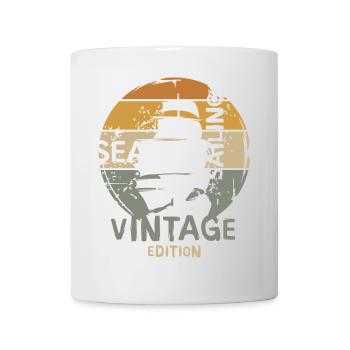 altes vintage Segelschiff - Meere und Ozean Symbol - Tasse - Weiß - Vorne